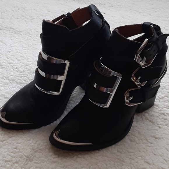 Jeffrey Campbell Hyatt Boots Black Size 6 Women's - Picture 2 of 6